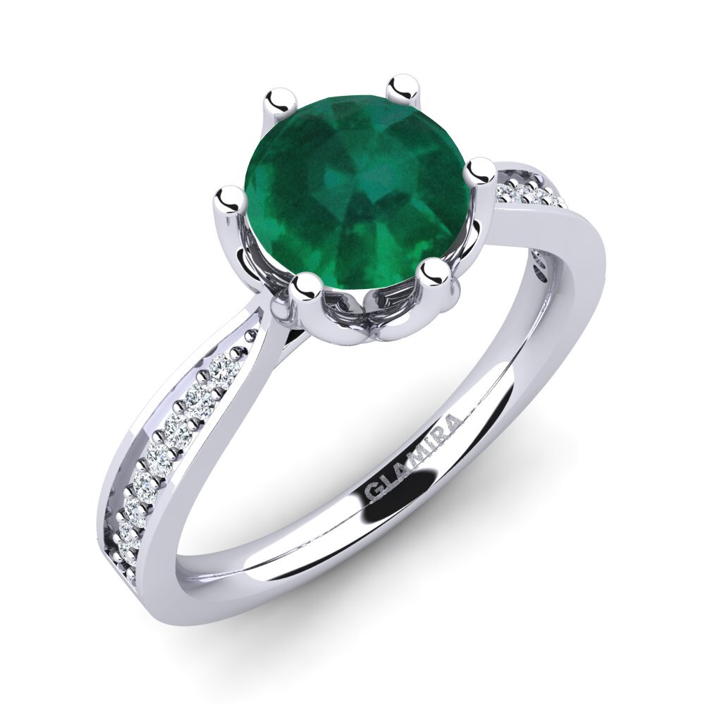 Emerald Engagement Ring Hiya