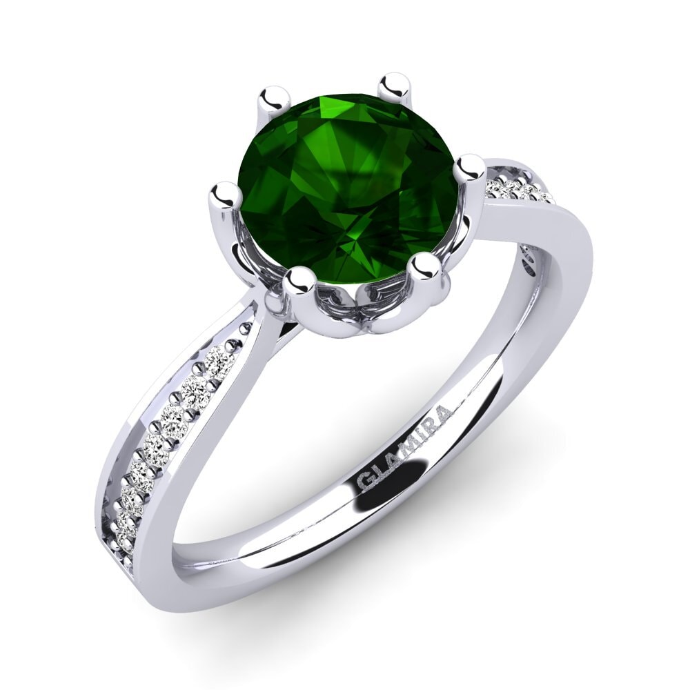Green Tourmaline Engagement Ring Hiya