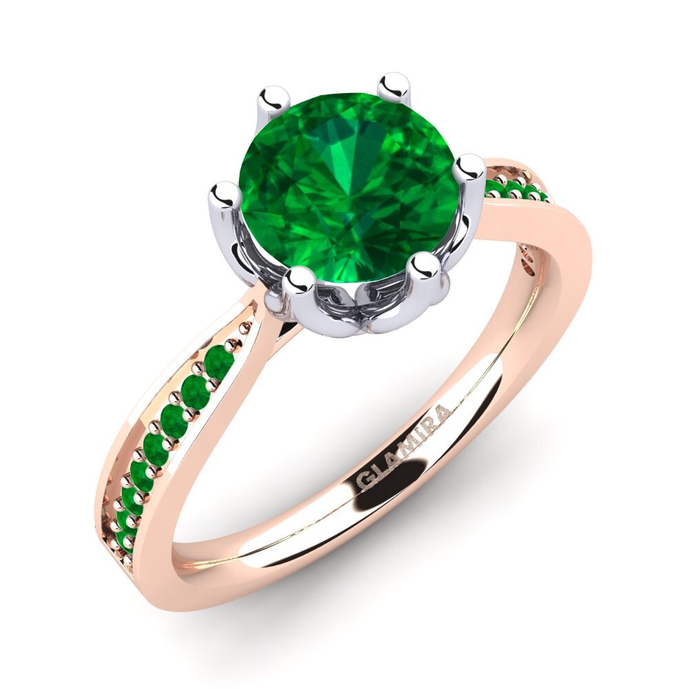 18K Rose & White Gold Engagement Ring Hiya