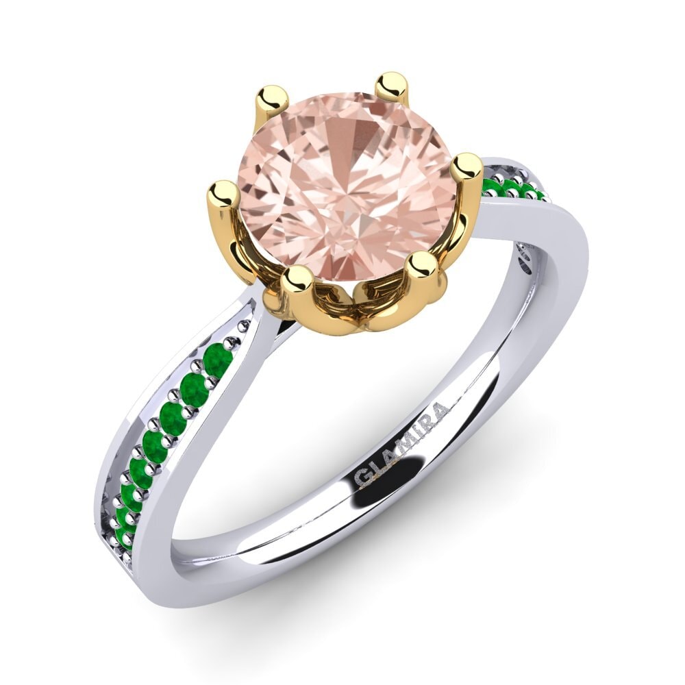 14K White & Yellow Gold Engagement Ring Hiya