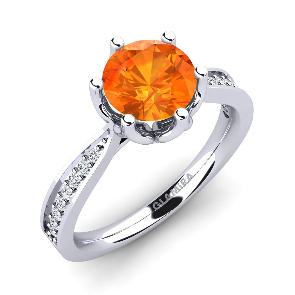 Orange Sapphire Engagement Ring Hiya