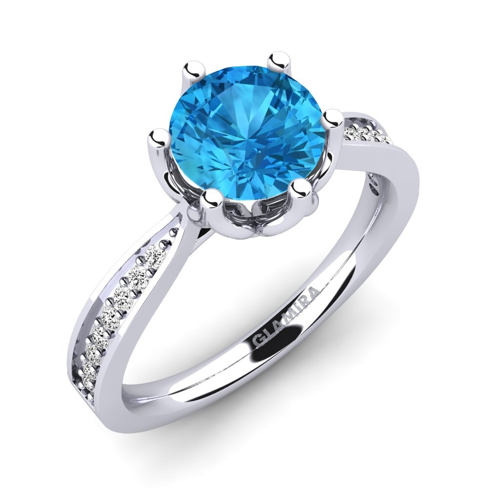 Blue Topaz Engagement Ring Hiya
