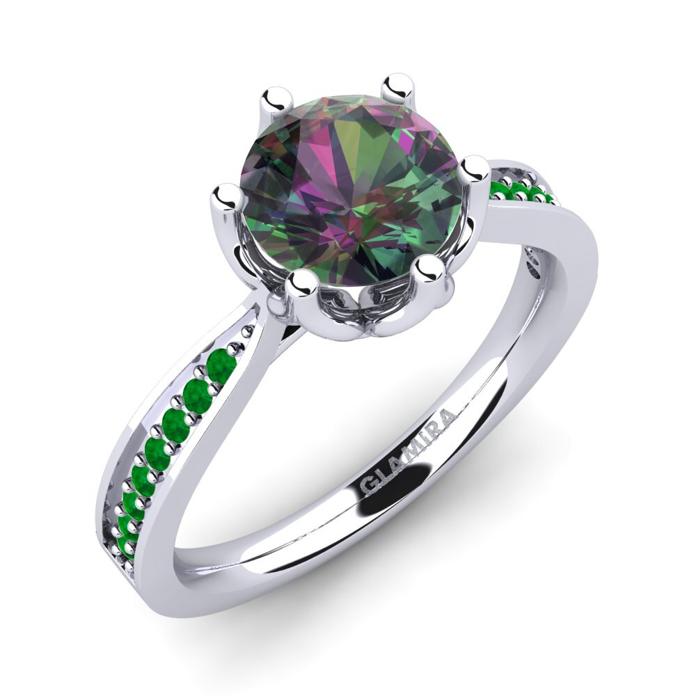 Topacio Místico Anillo de compromiso Hiya