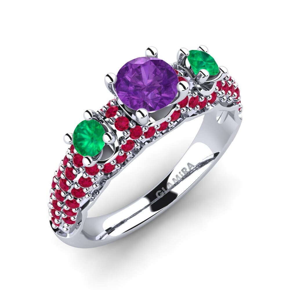 Amatista Anillo de compromiso Lilava