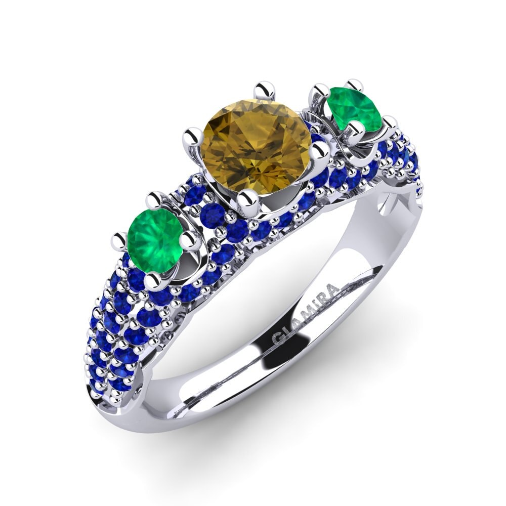 Brown Zircon Engagement Ring Lilava