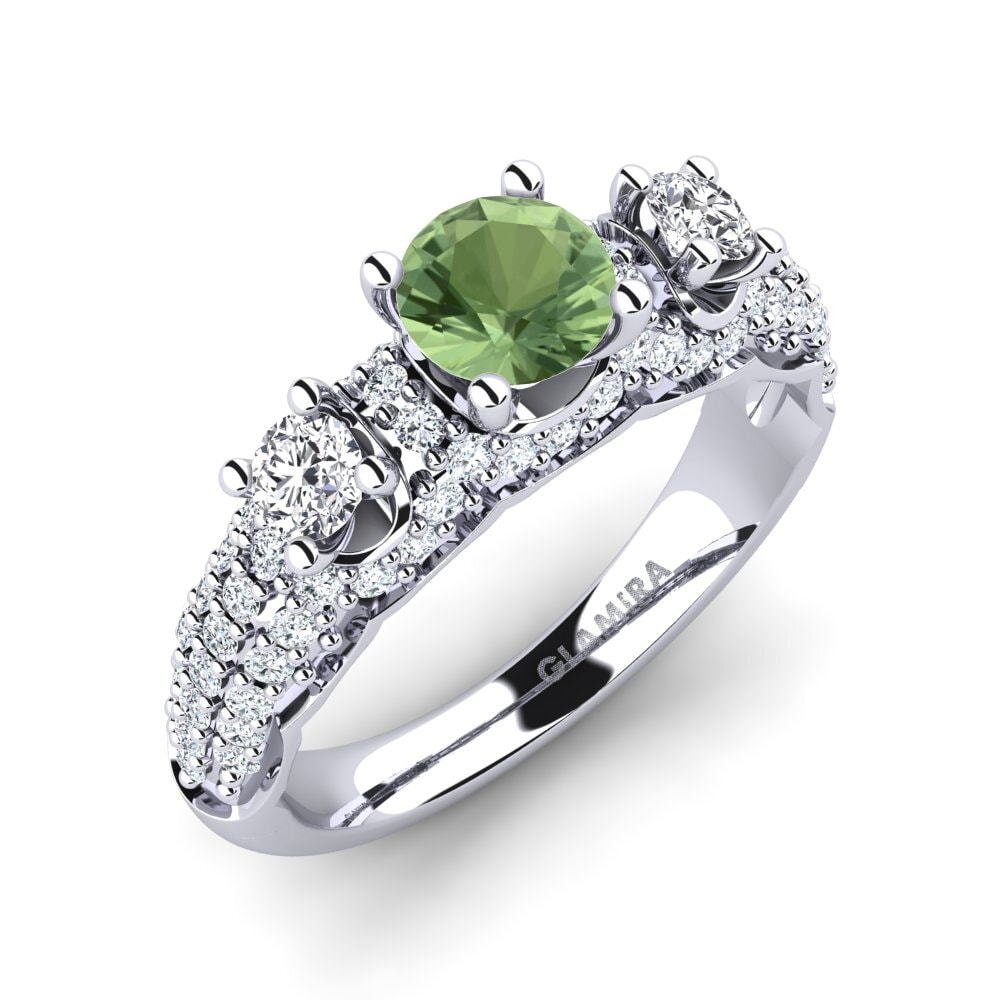 Green Sapphire Engagement Ring Lilava