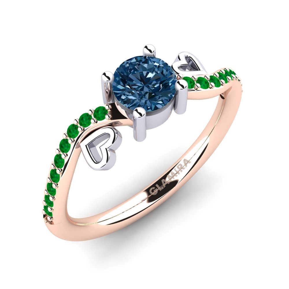 18K Rose & White Gold Engagement Ring Mabule