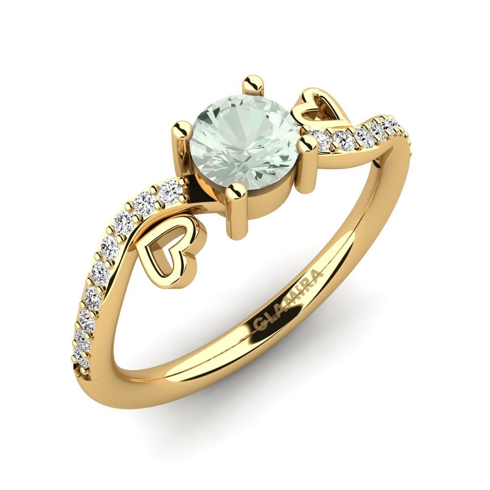 Green Amethyst Engagement Ring Mabule
