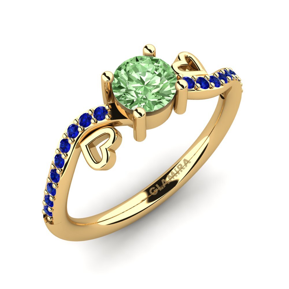 Diamante Verde Anillo de compromiso Mabule