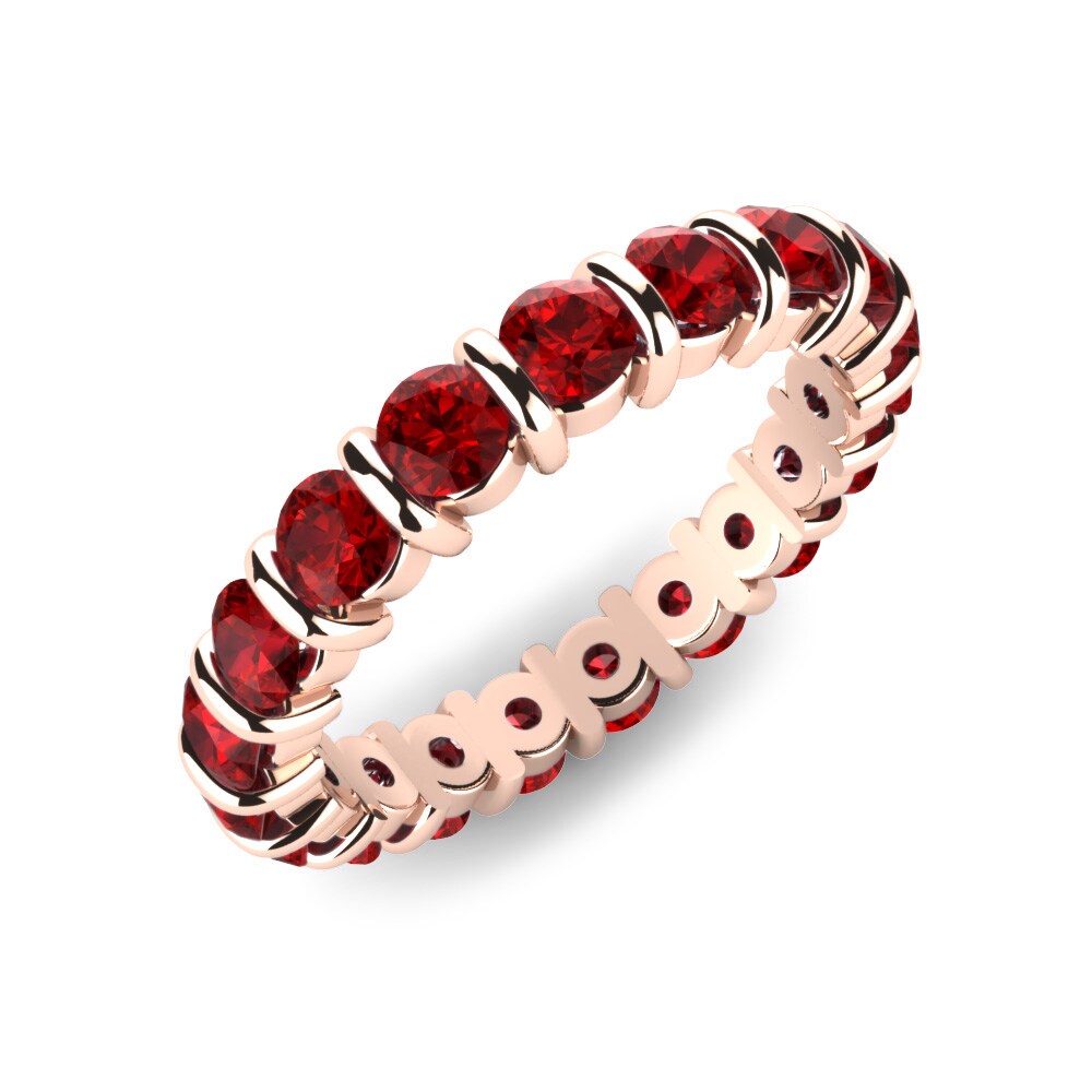 Eternity Ruby 14k Rose Gold Ring Wanda