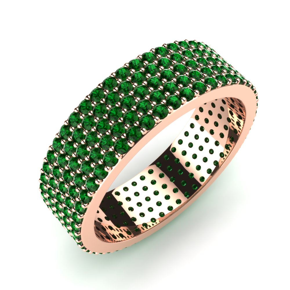 Or rose 14k Zircone Vert Bague Sofi