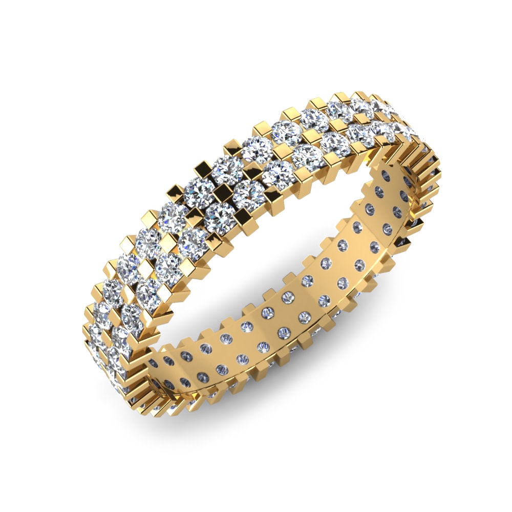 18ct Yellow Gold Zirconia Ring Serena
