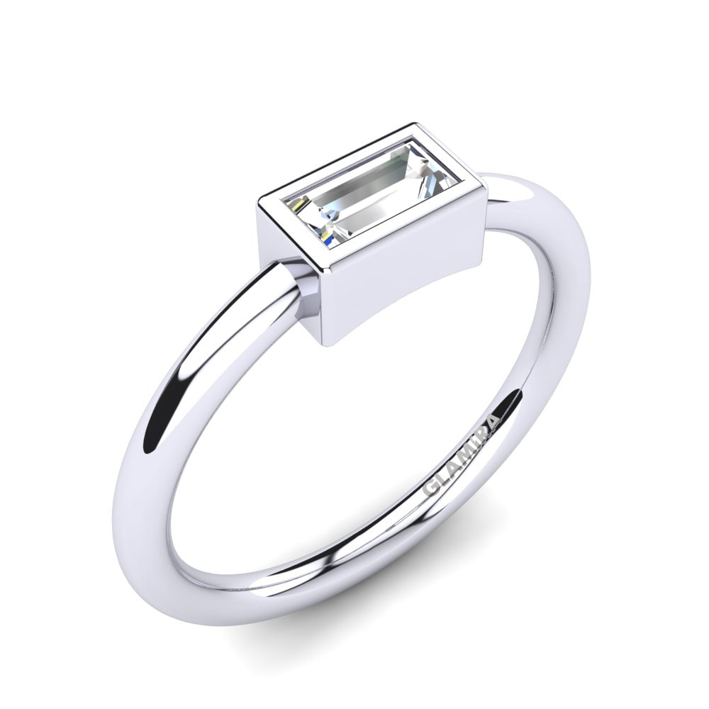 950 Palladium White sapphire Knuckle Ring Abeil