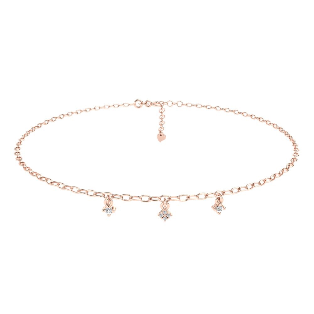 9ct Rose Gold Women's Anklet Abelone