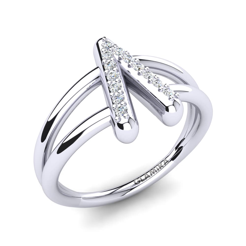 950 Palladium Diamond Knuckle Ring Accalia