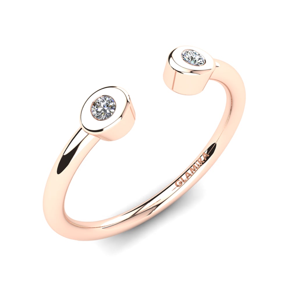 14ct Rose Gold Zirconia Knuckle Ring Adelisa