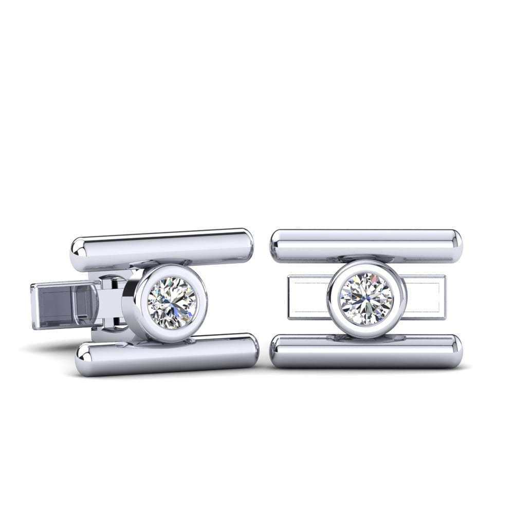 White sapphire Cufflink Aerrion