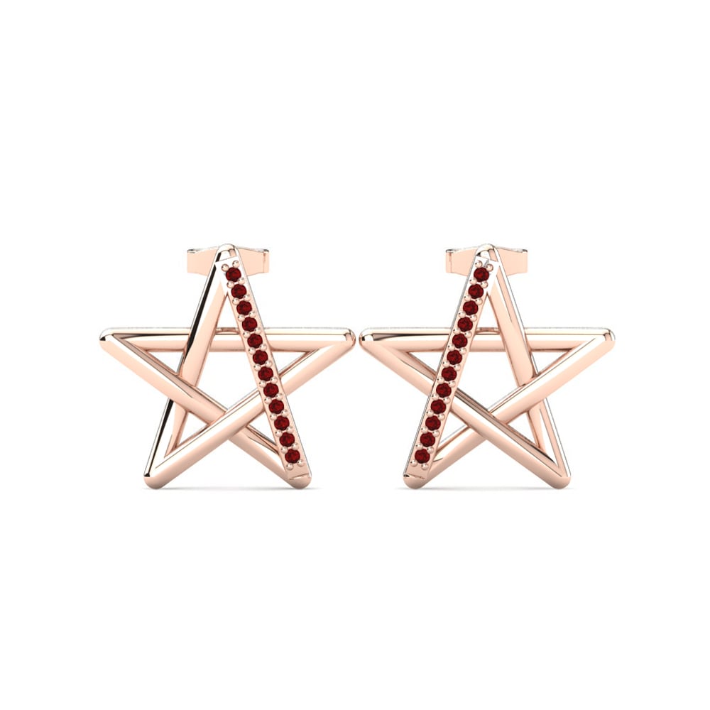 18K Rood Goud Dames Oorbellen Afshan