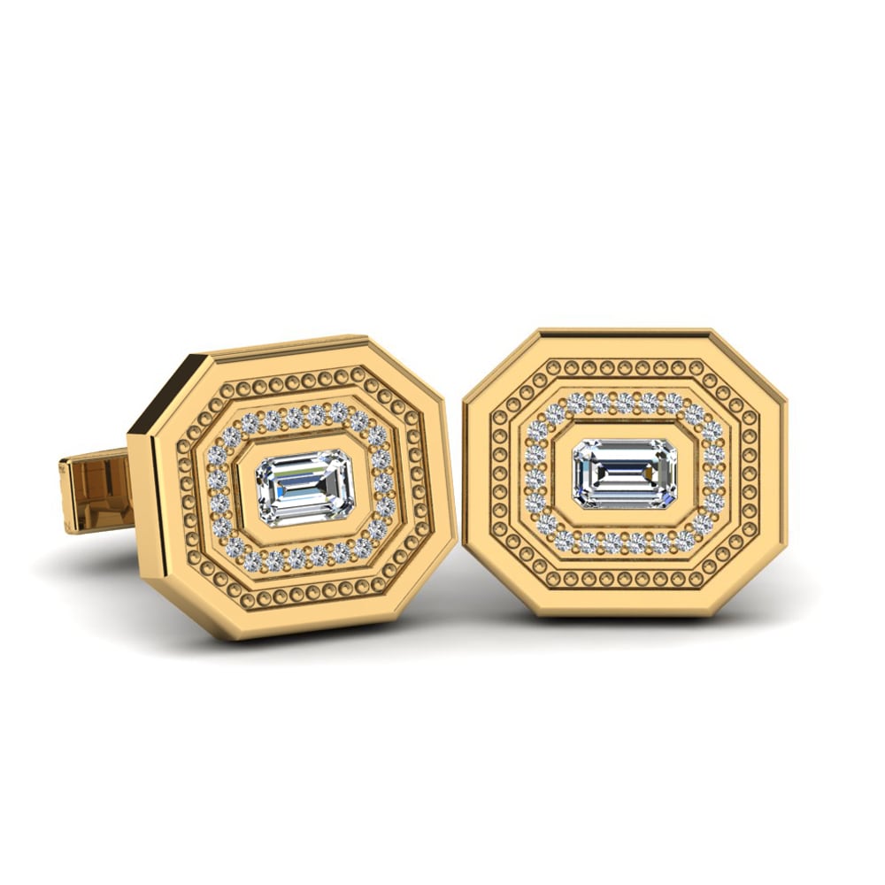 White sapphire Cufflink Ahmiel