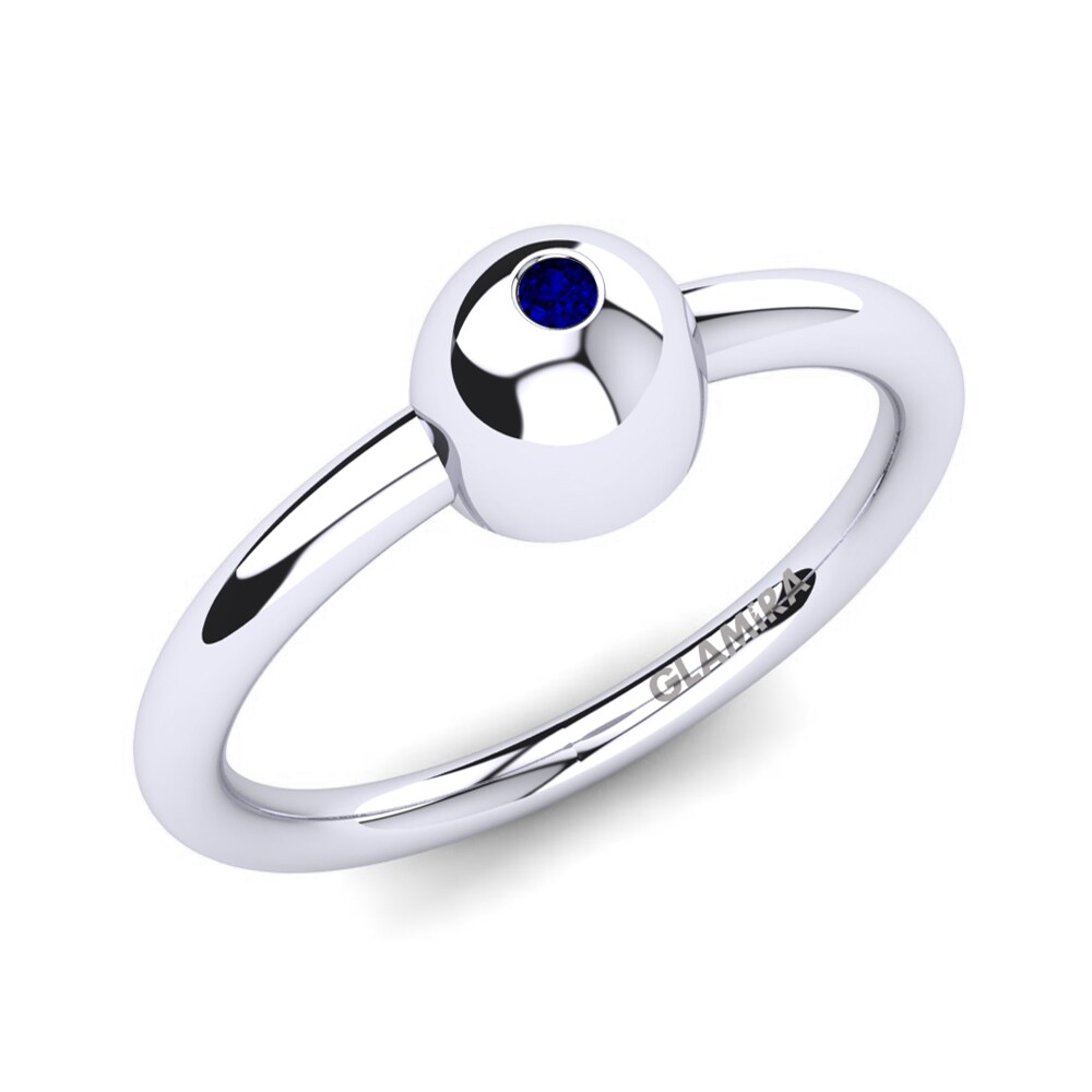 950 Palladium Sapphire Knuckle Ring Alannis
