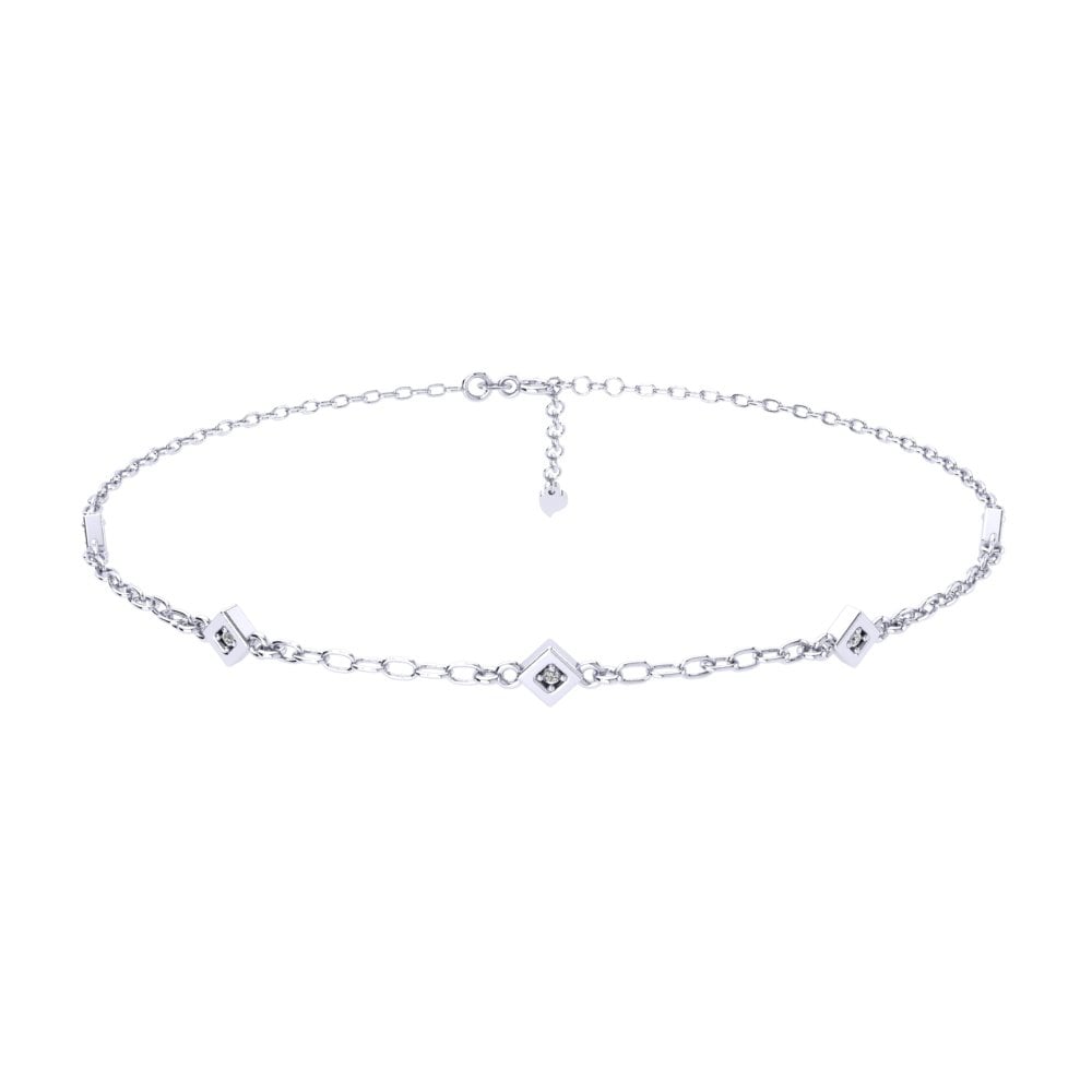 White sapphire Women's Anklet Almadelia