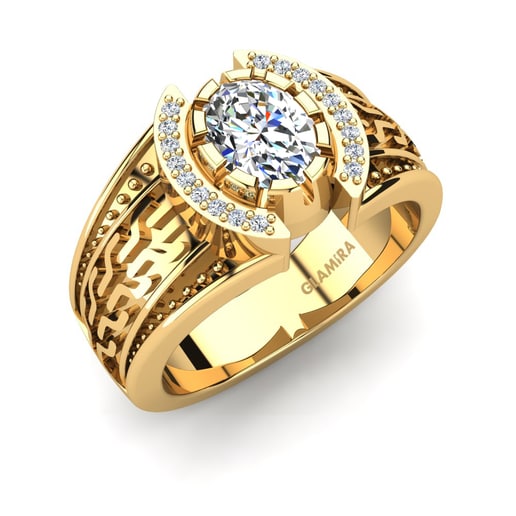 Men's Ring Alonzito 585 Yellow Gold & Diamond