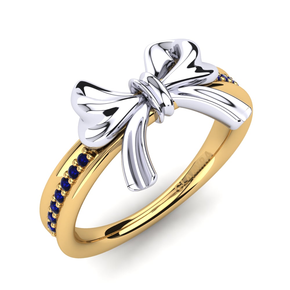 9ct Yellow & White Gold Sapphire Ring Alula