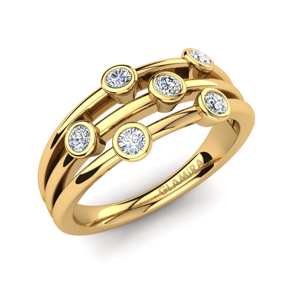 14k Yellow Gold Ring Ambra