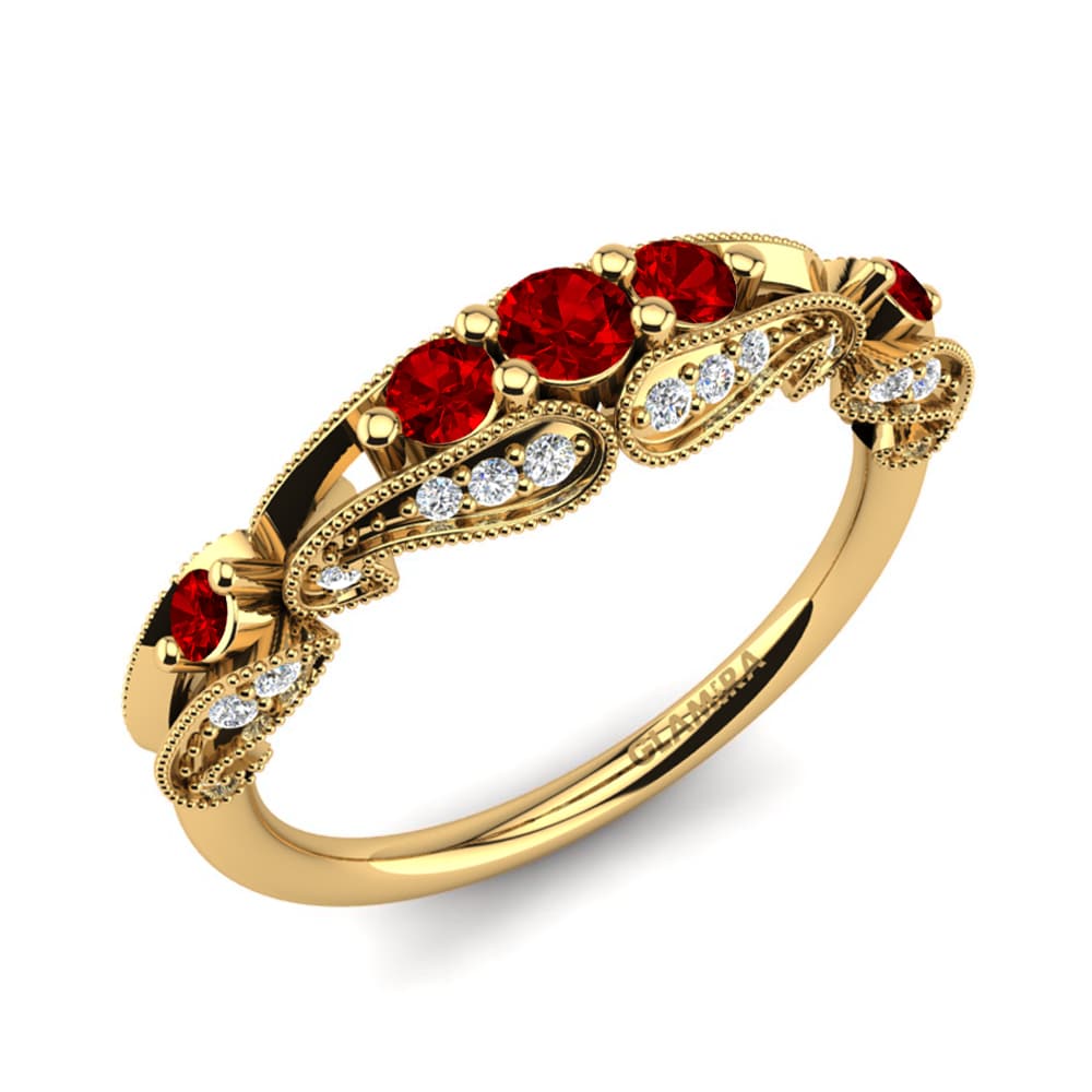 Bague Fiançailles/mariage En Or Jaune Flash Et Argent Sterling - Zircones Rondes 3.2 Ct - Taille 7