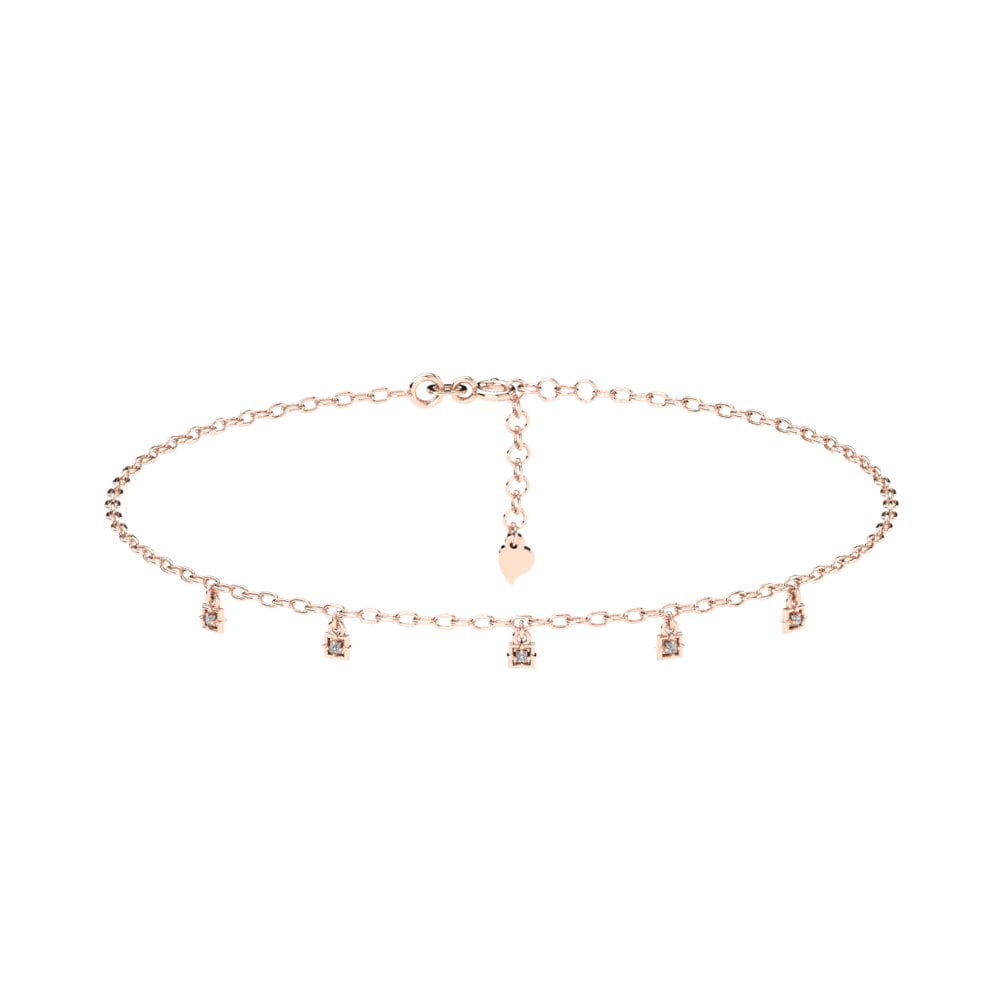 Diamant-saffier Dames Enkelbandje Anahid