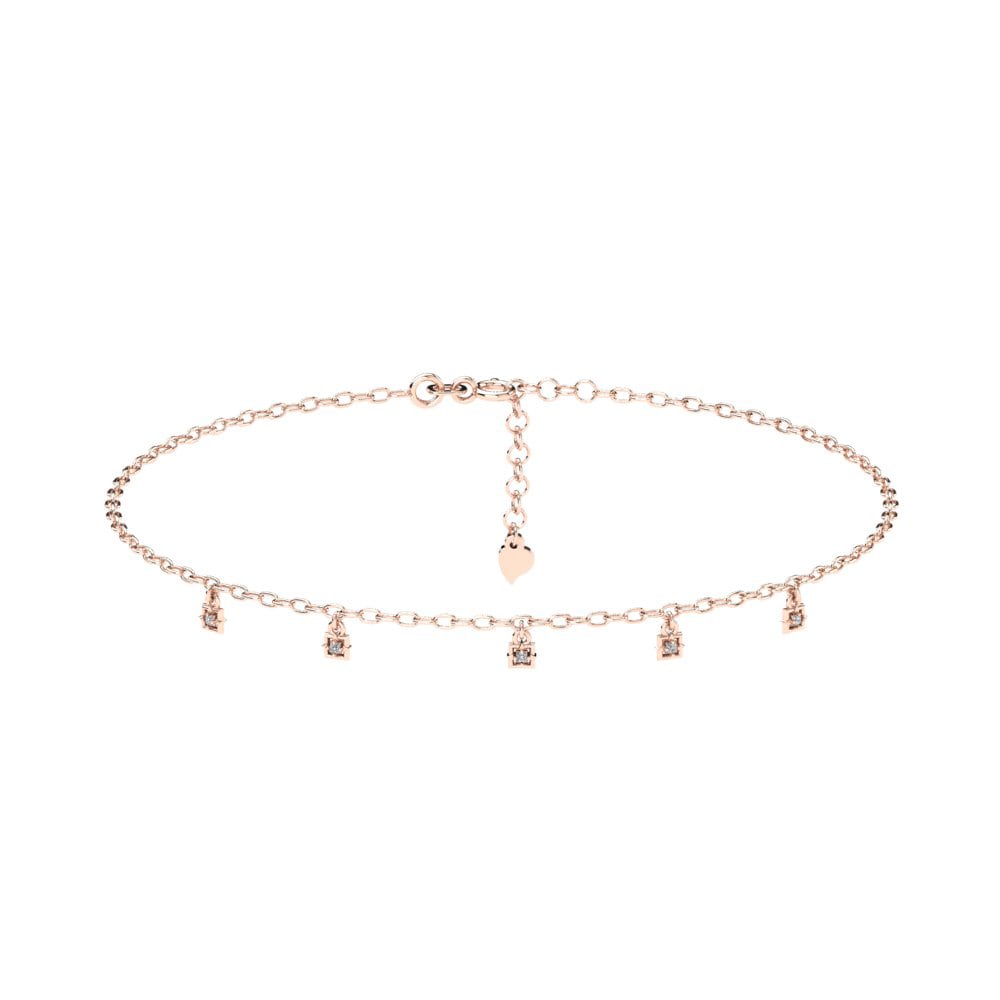 White sapphire Women's Anklet Anahid