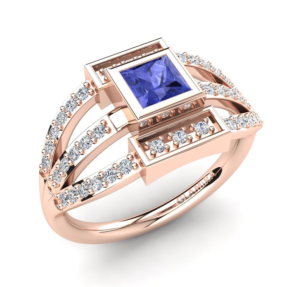 14ct Rose Gold Tanzanite Ring Afreen