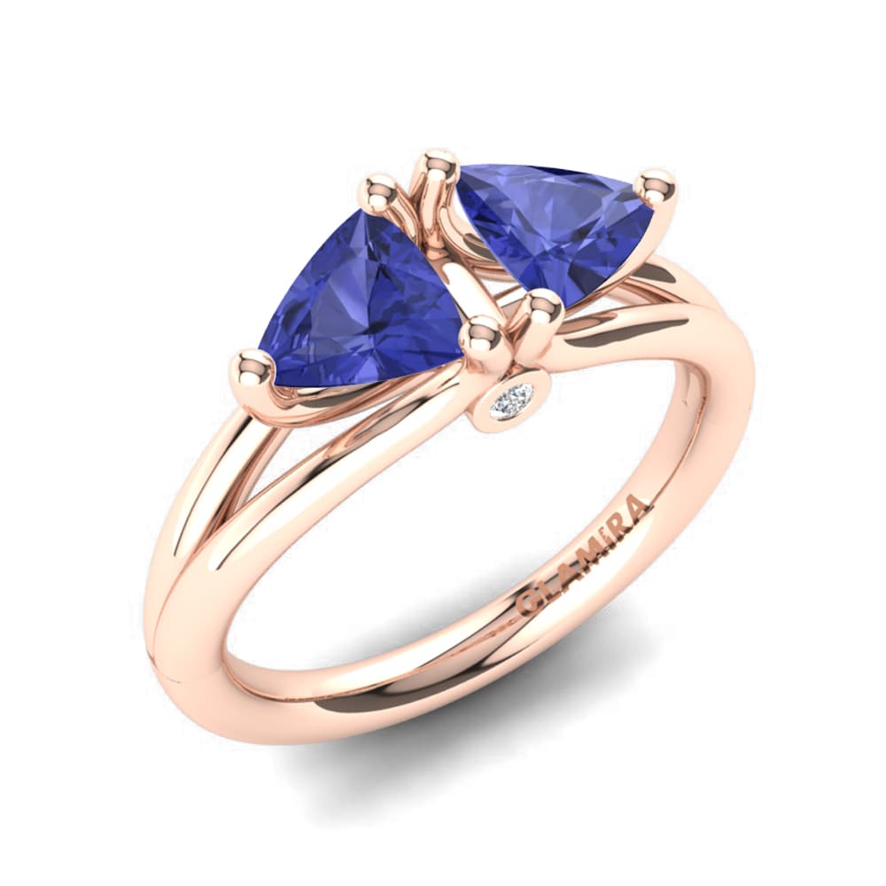 14ct Rose Gold Tanzanite Ring Arisu