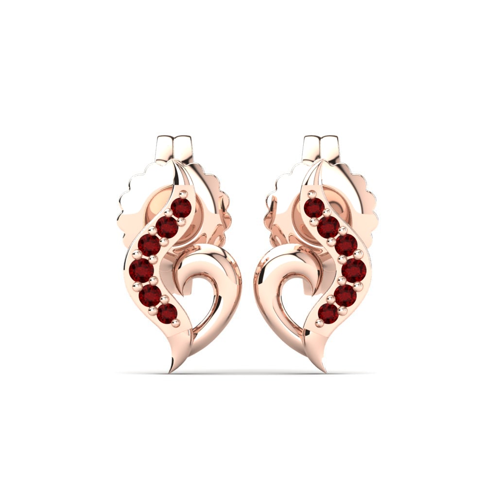 Boucle d'oreille femme Arlean Rubis