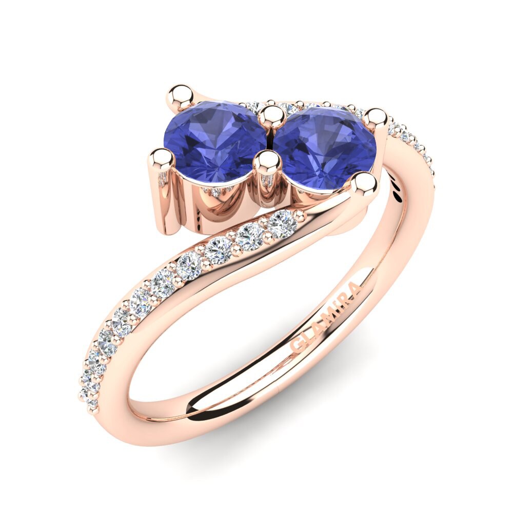 14ct Rose Gold Tanzanite Ring Armanie