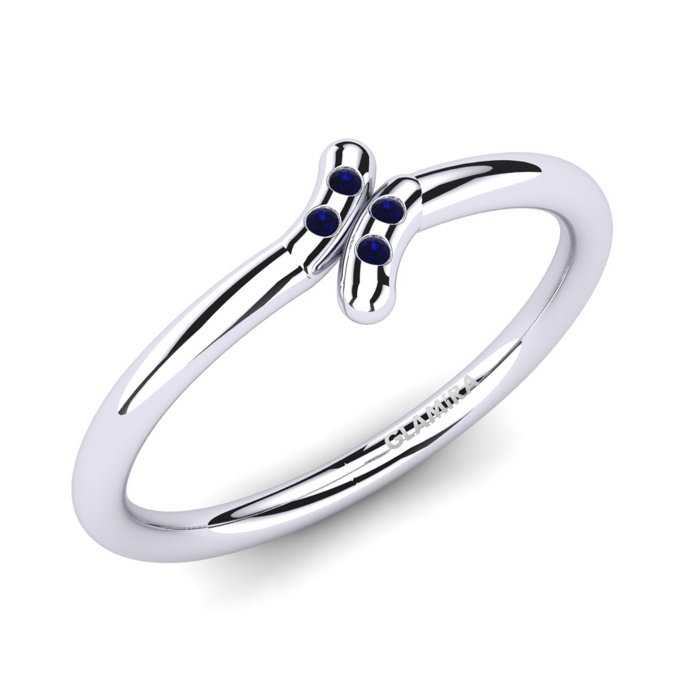 950 Palladium Sapphire Knuckle Ring Artois