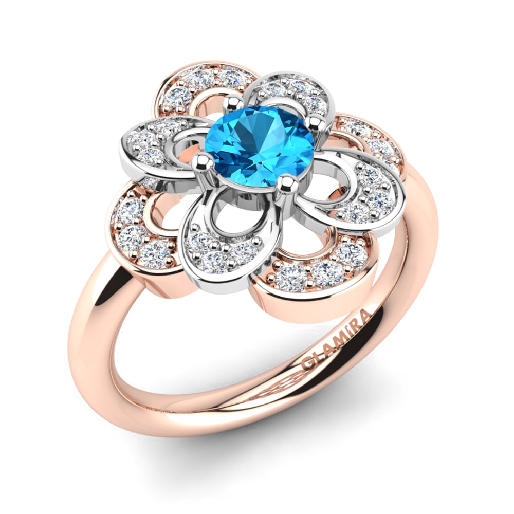 Topaze Bleue Bague Aubina