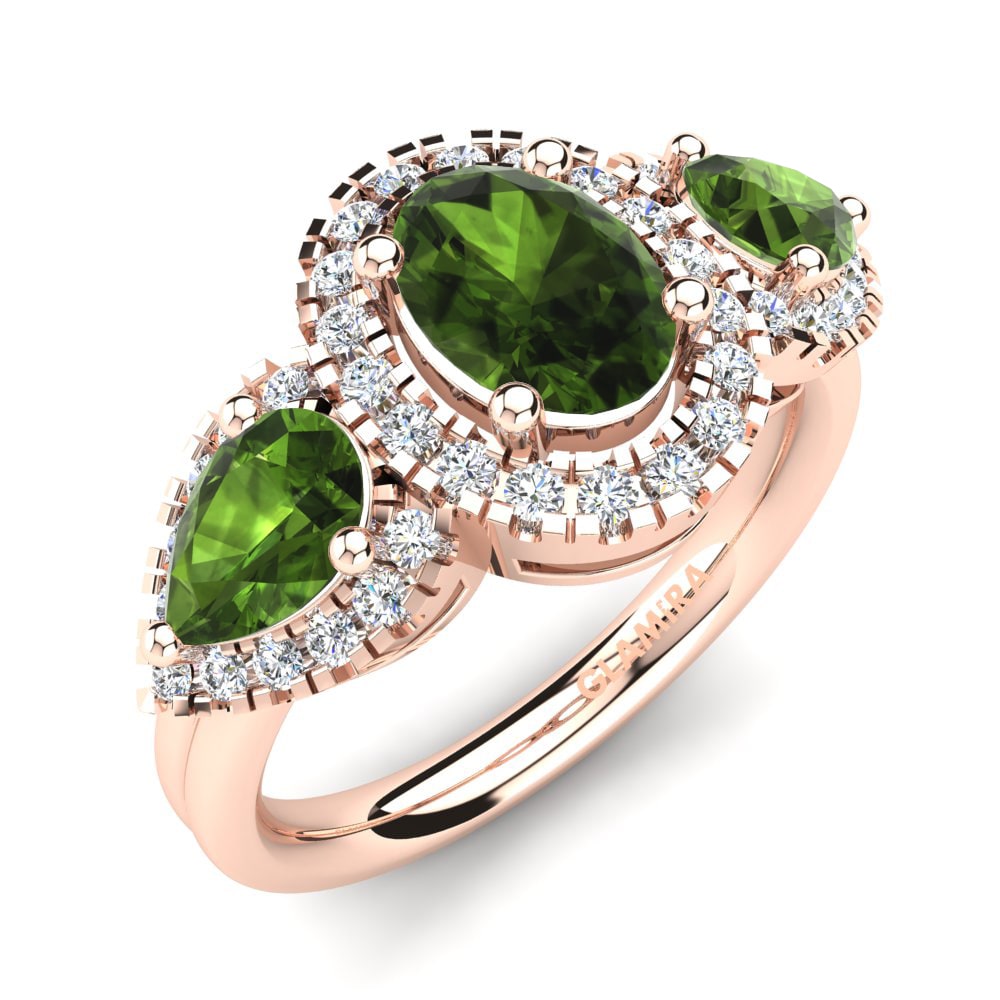 Green Tourmaline Engagement Ring Azure
