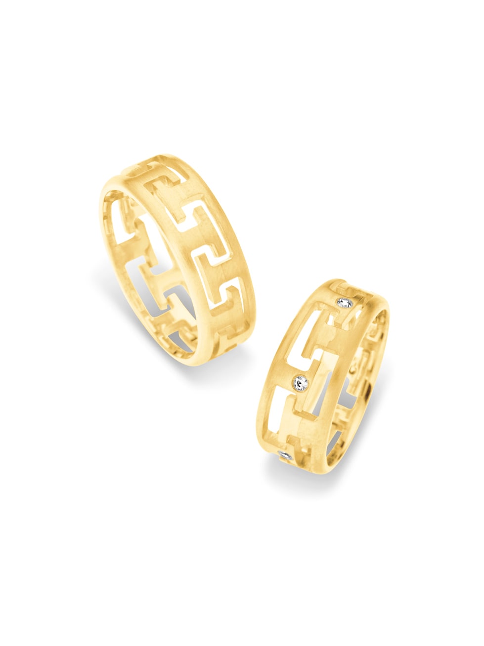 Or Jaune 18k Bague de Mariage Bright Blossom