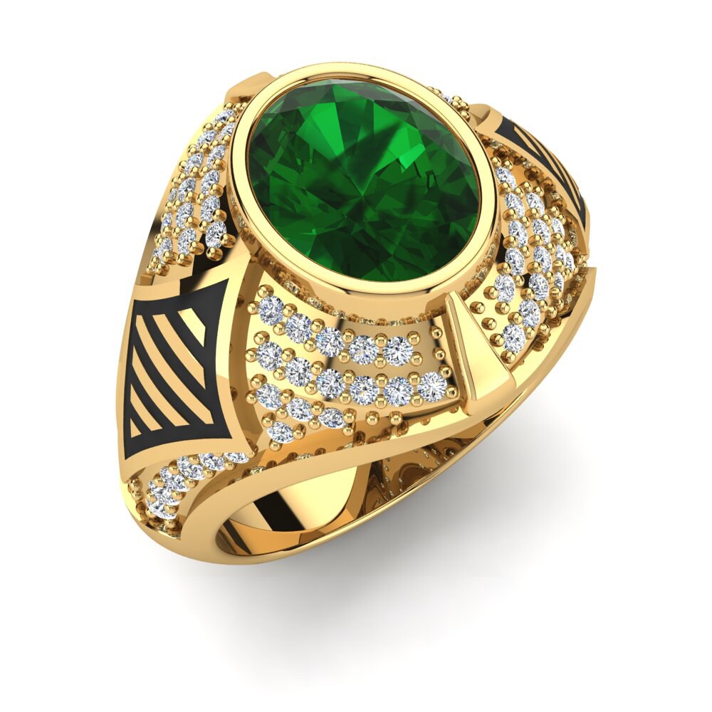 Nhẫn nam Baldemar Đá Emerald (Đá nhân tạo)