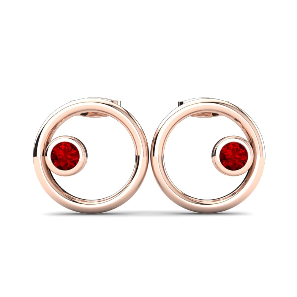 18K Rood Goud Dames Oorbellen Bedirnisa