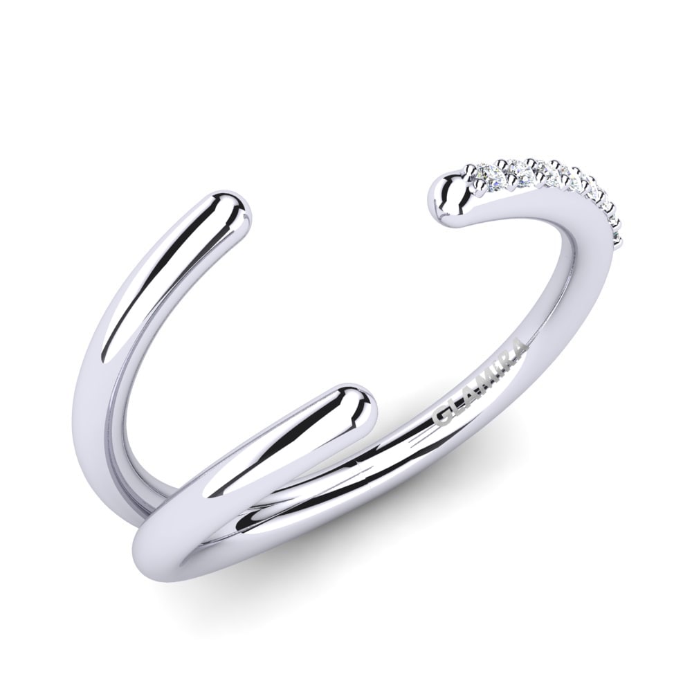950 Palladium White sapphire Knuckle Ring Bellanita