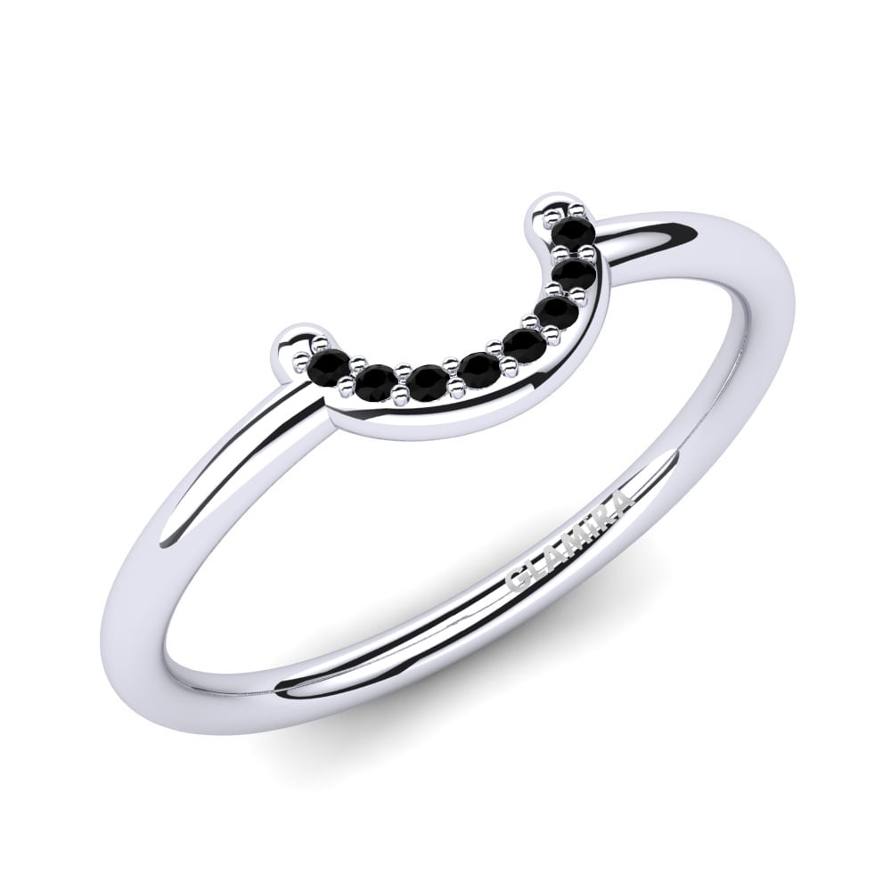 950 Palladium Black Sapphire Knuckle Ring Berith