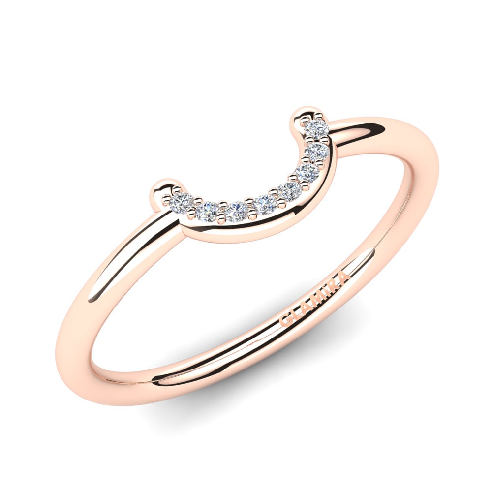 14ct Rose Gold Zirconia Knuckle Ring Berith