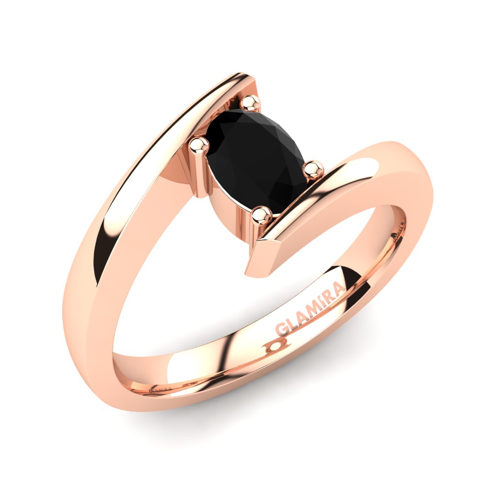 Zafiro negro Anillo de compromiso Bernice