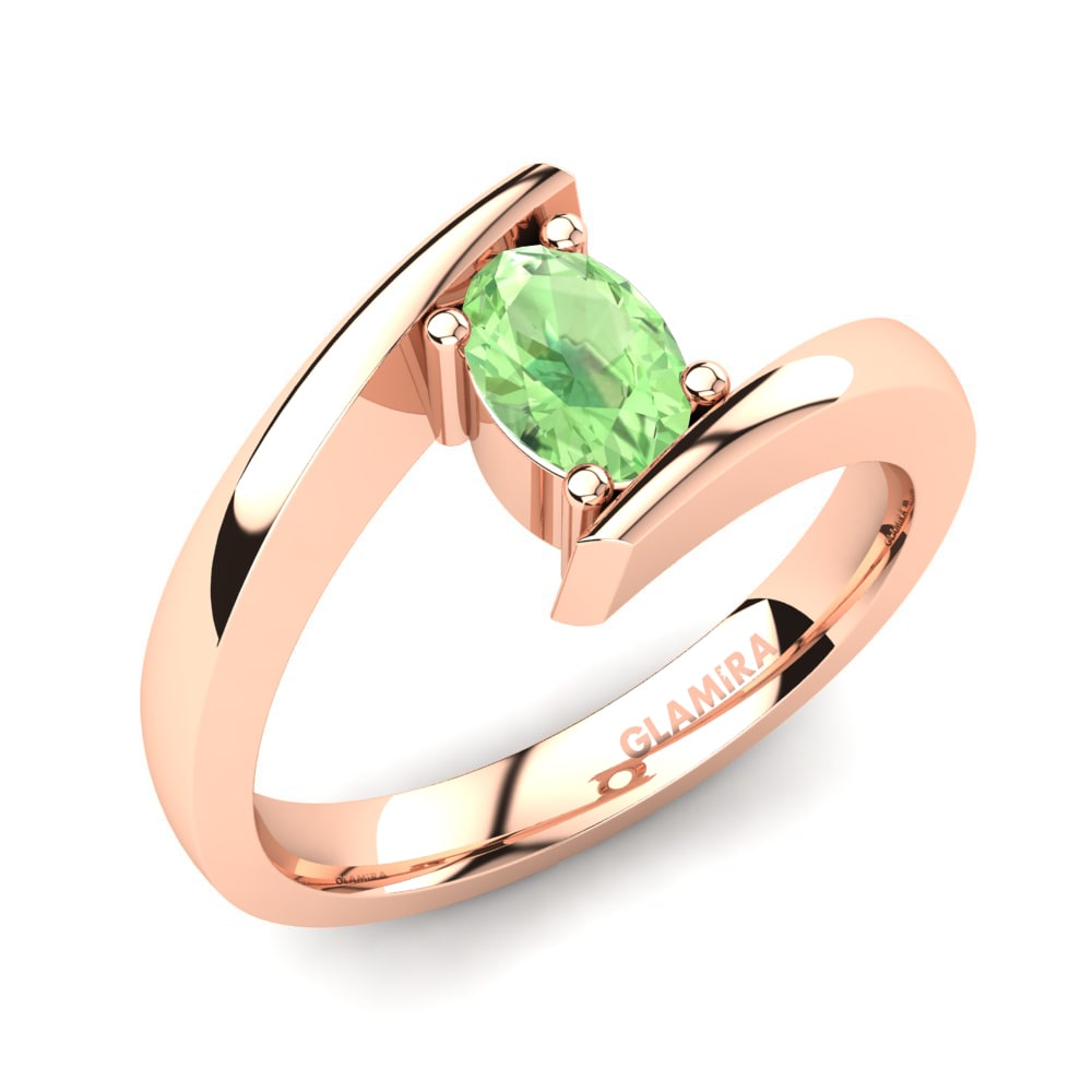 Green Amethyst Engagement Ring Bernice