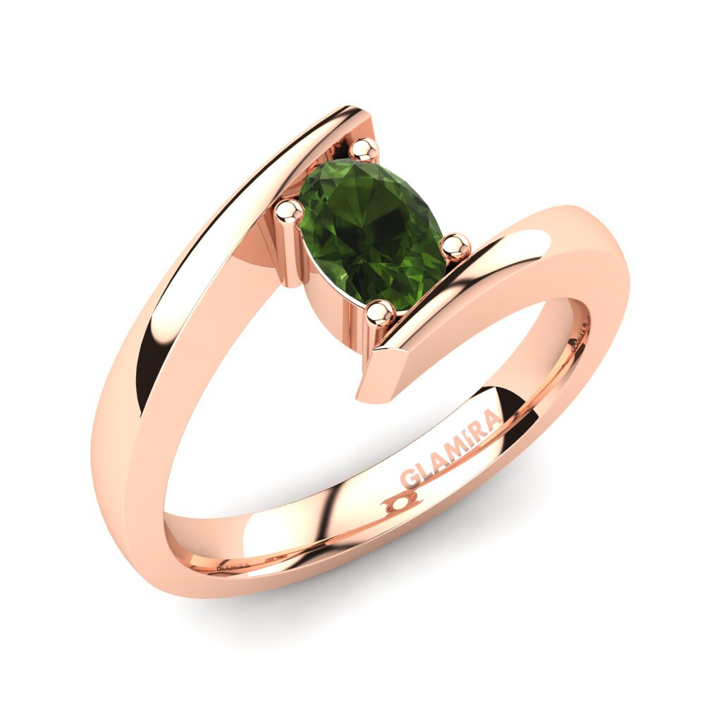 Tourmaline Verte Bague de fiançailles Bernice