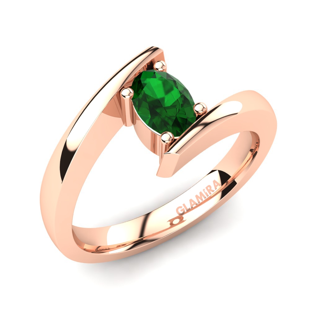 Emerald (Lab Created) Engagement Ring Bernice