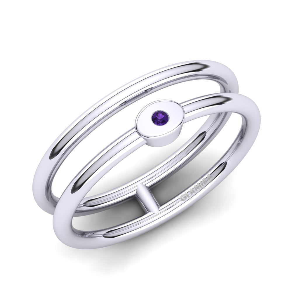 Platino 950 Amatista Anillo Bertille