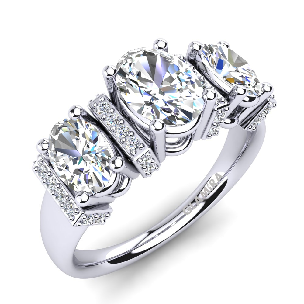 9k White Gold Engagement Ring Jaluite